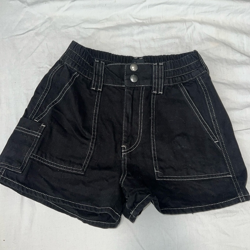 BDG skate high rise shorts black with white thread size XS - Picture 1 of 5